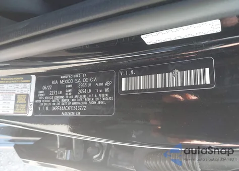 2023 Kia Forte Gt from USA, damaged, VIN 3KPF44ACXPE513272